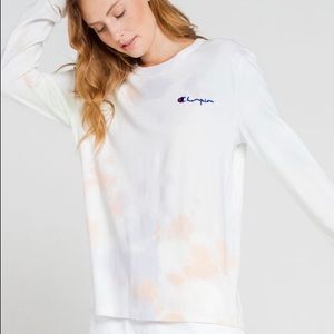 Tie dye long sleeve champion shirt